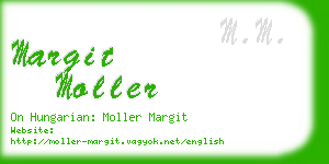 margit moller business card